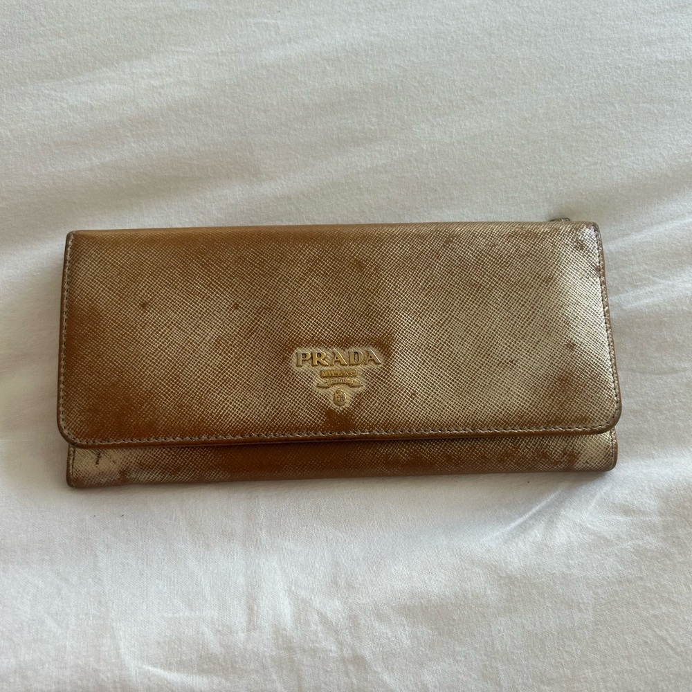 Authentic Prada Large Saffiano Leather Wallet